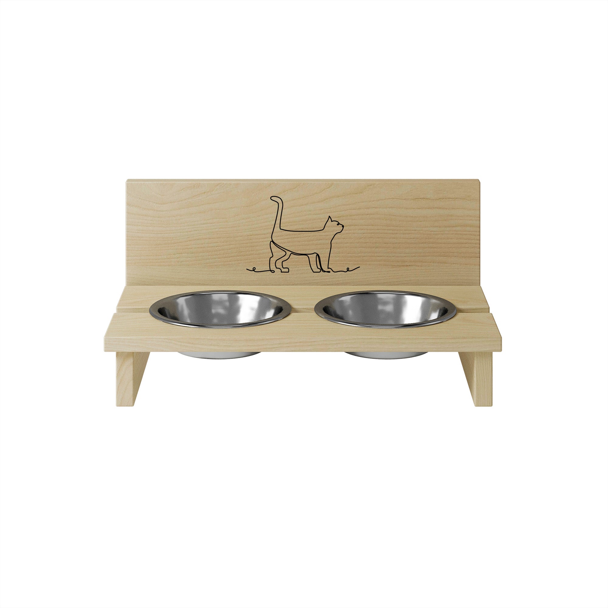 Cat Bowl Stand Lines Cat-L