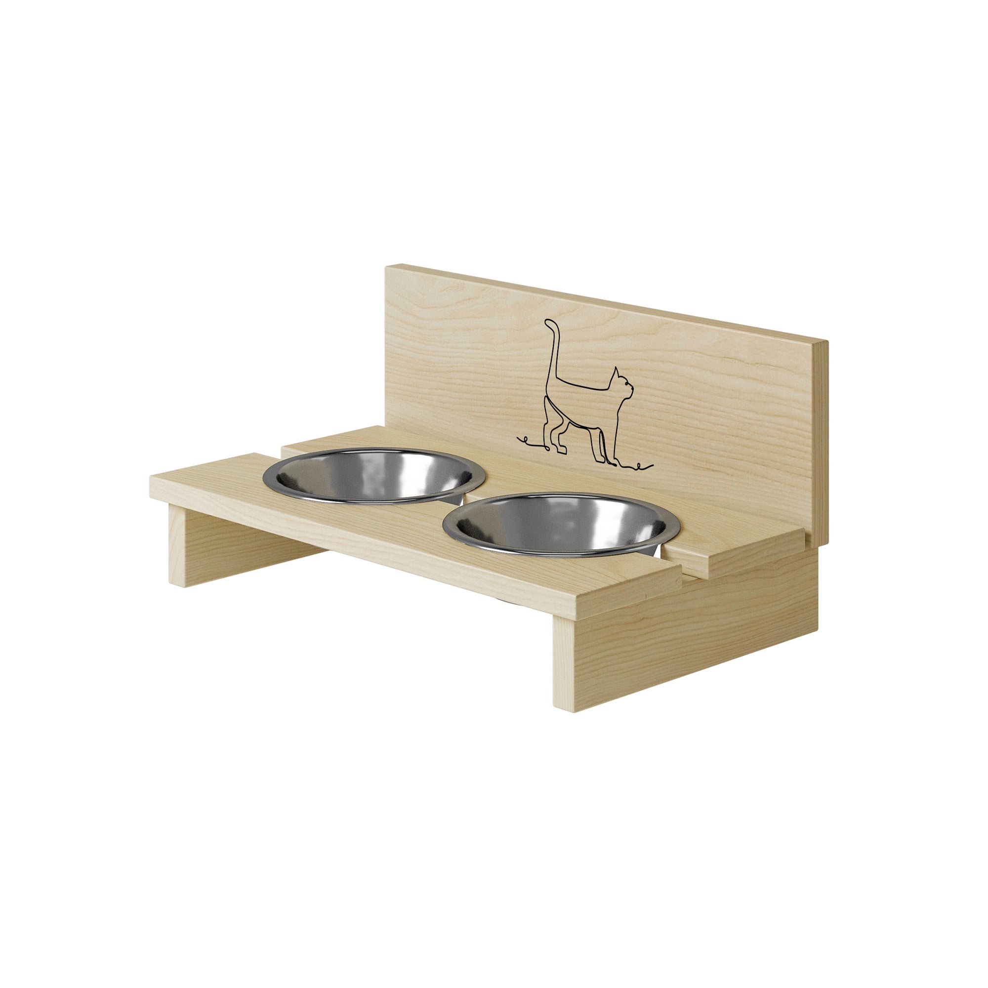 Cat Bowl Stand Lines Cat-L