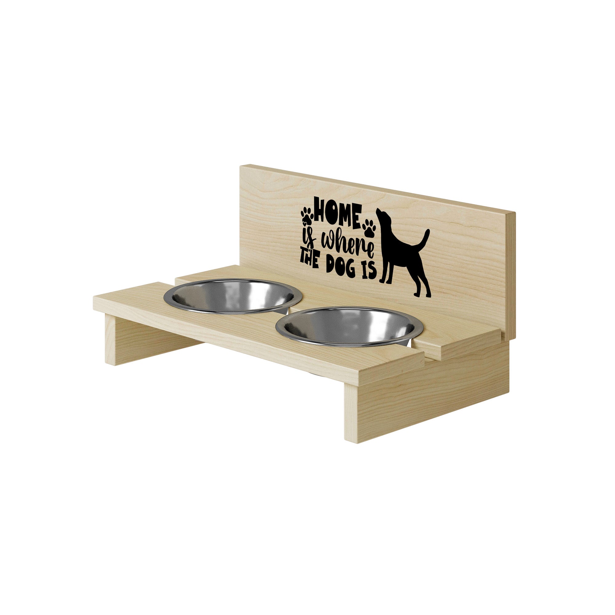 Dog Bowl Stand Home is Where the Dog Is
