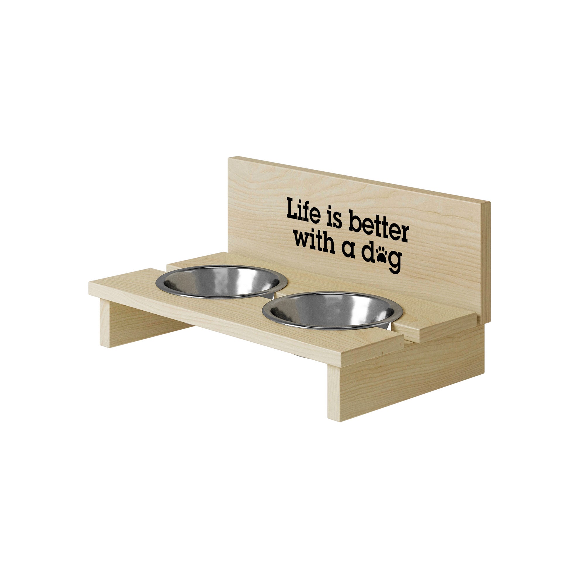 Futternapfständer für Hund Life is Better with a Dog3-S