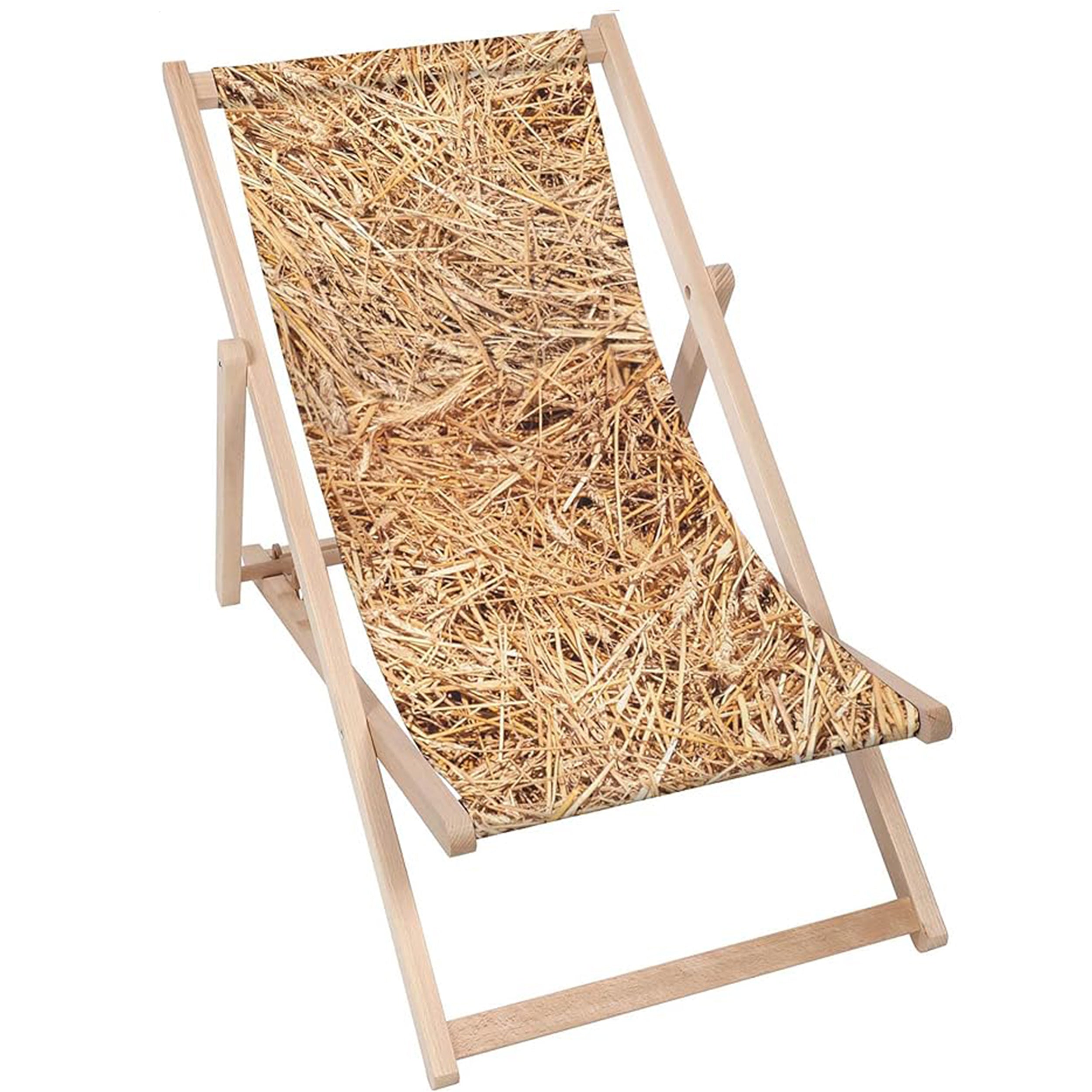 Holzliegestuhl Dorfstroh