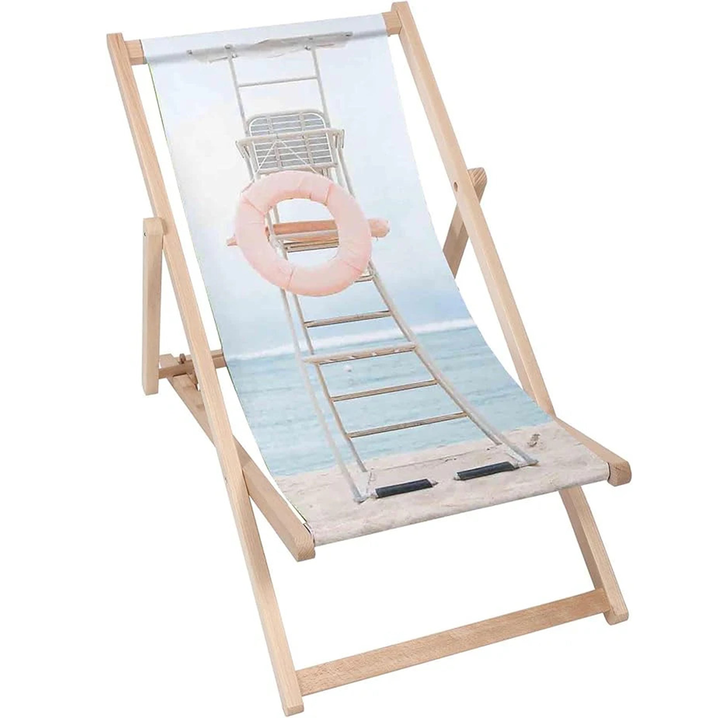 Holzliegestuhl Vintage Rettungsschwimmer