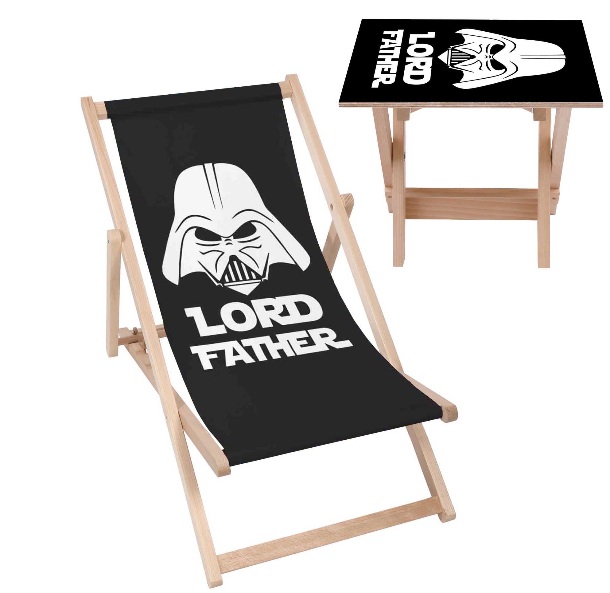 Set Liegestuhl und Tisch Lord Vater