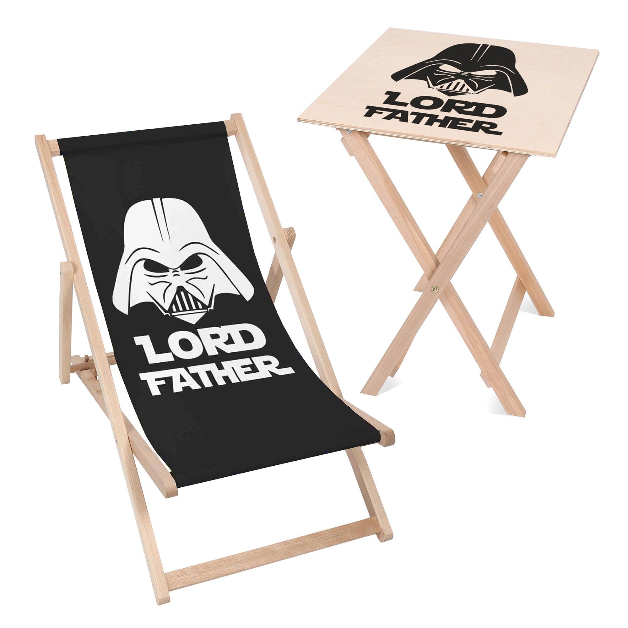 Set Liegestuhl und Tisch Lord Vater