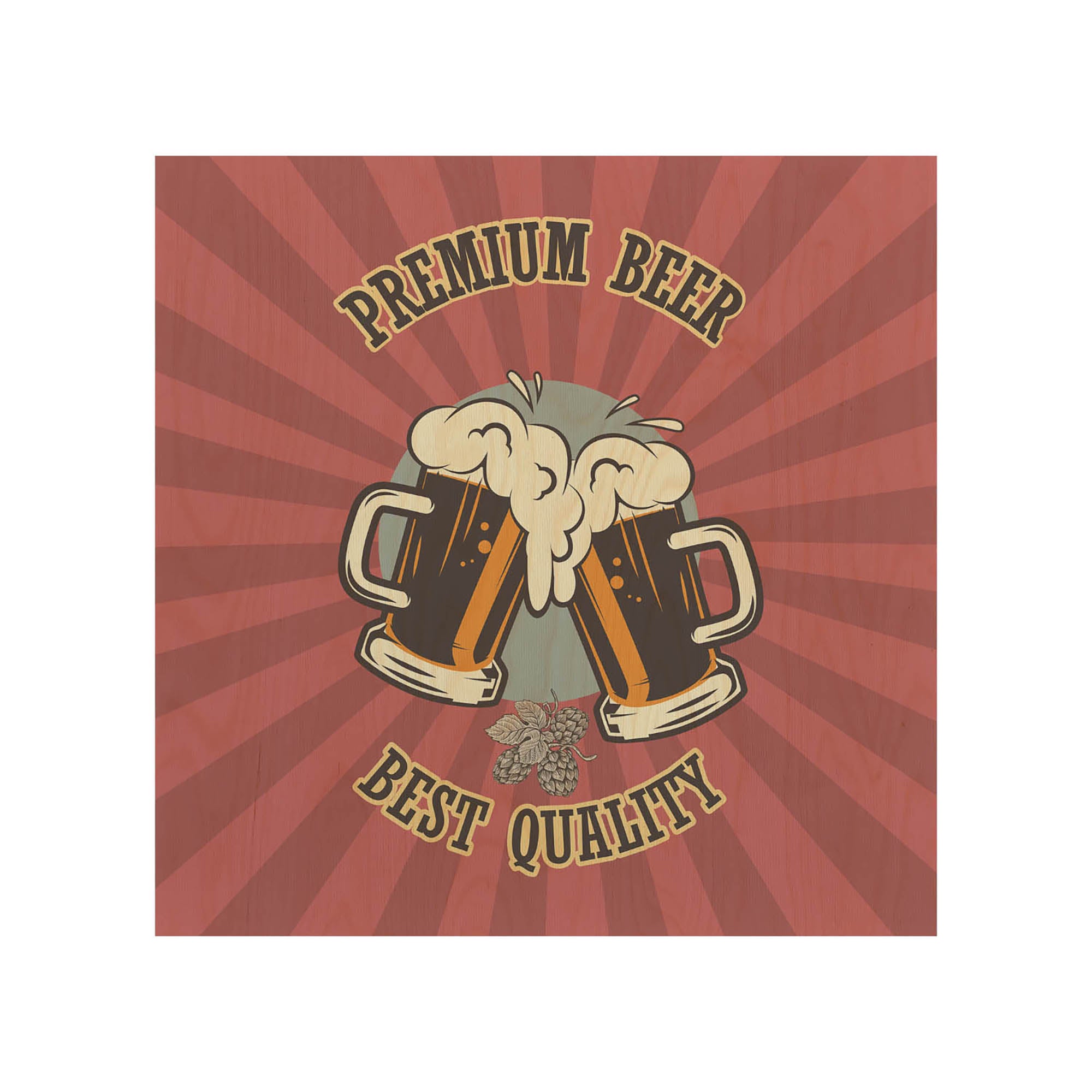 Set Liegestuhl und Tisch Premium Bier