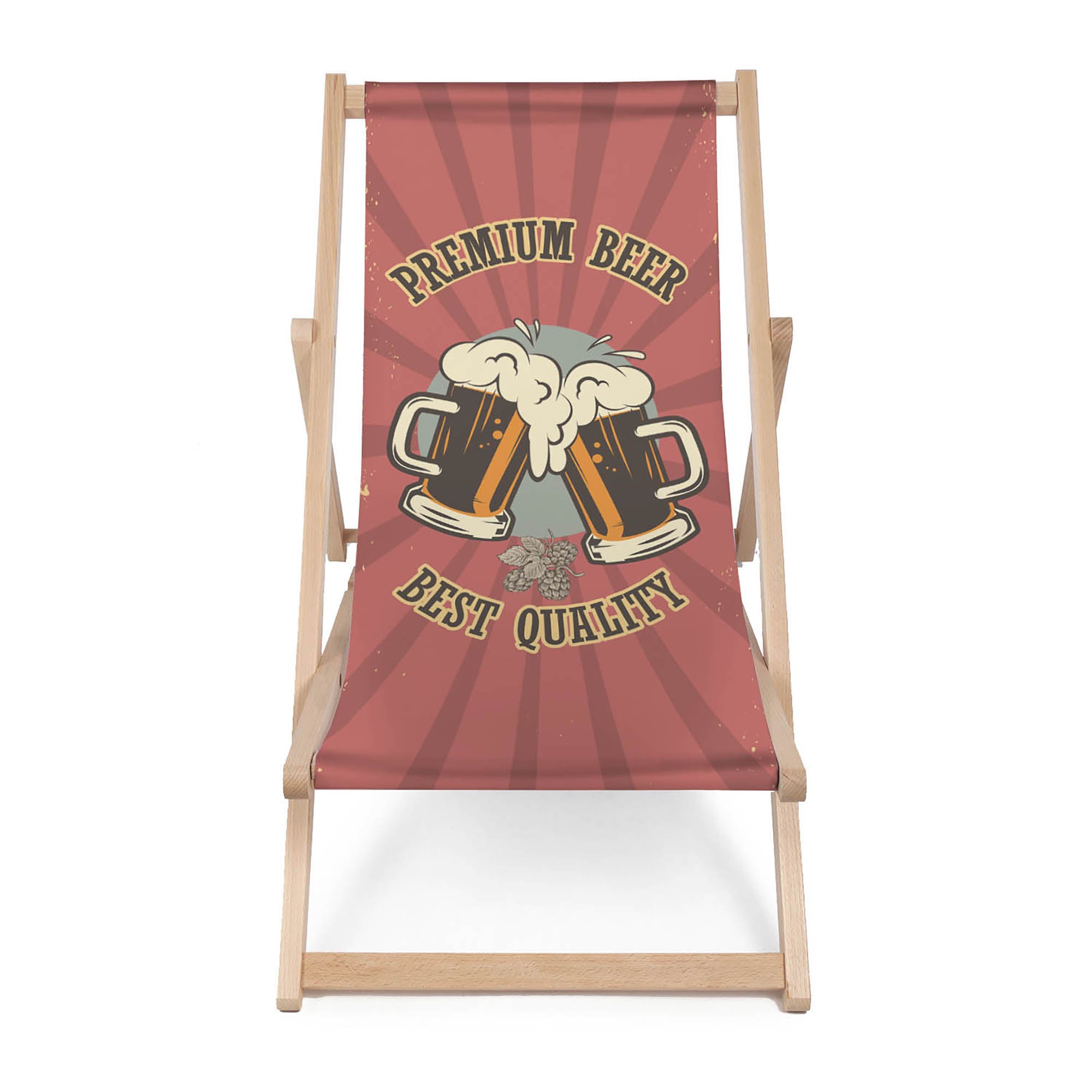 Set Liegestuhl und Tisch Premium Bier