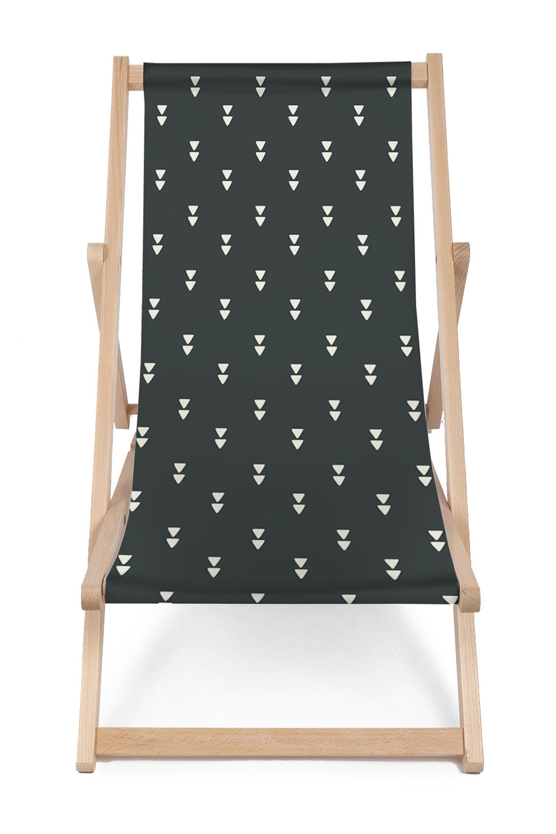 Holzliegestuhl Künstlerische abstrakte Dreiecke