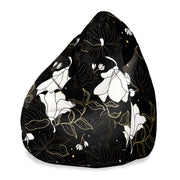 Puf Birnenform Boho-Blumen-S-Samt