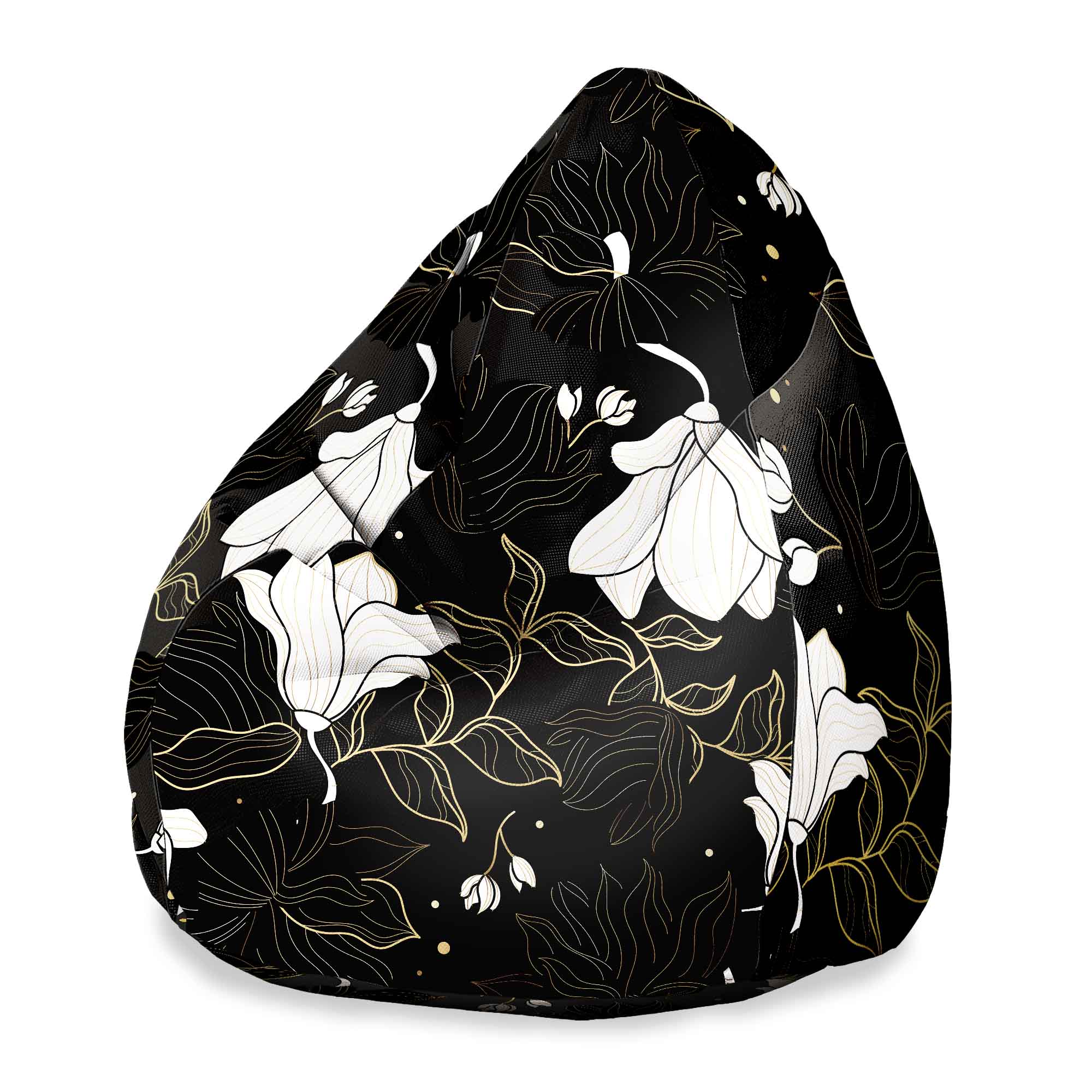 Puf Birnenform Boho-Blumen-M-Samt