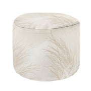 Runder Hocker Fußstütze Beige Warm Pampas Grass