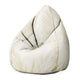 Sitzsack Birnenform Beige Warmes Pampasgras-Samt