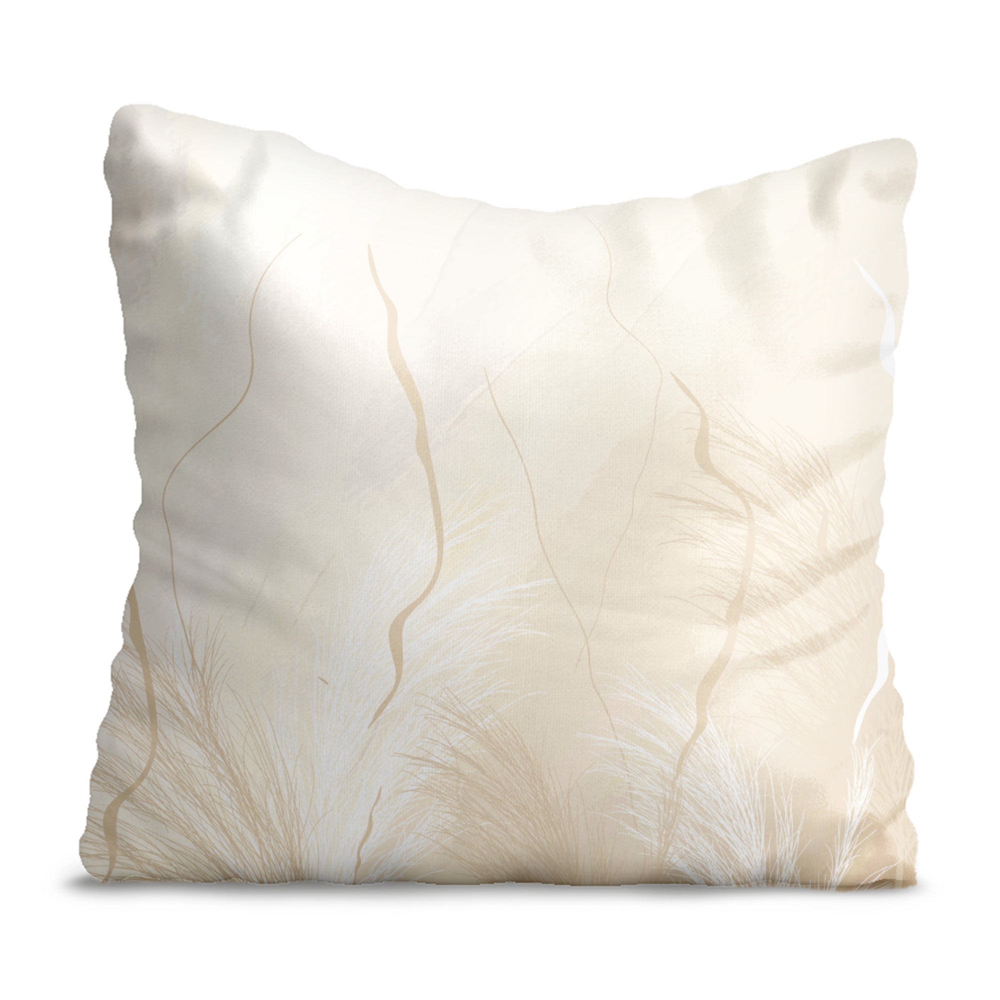 Kissen Beige Warm Pampasgras-Oxford