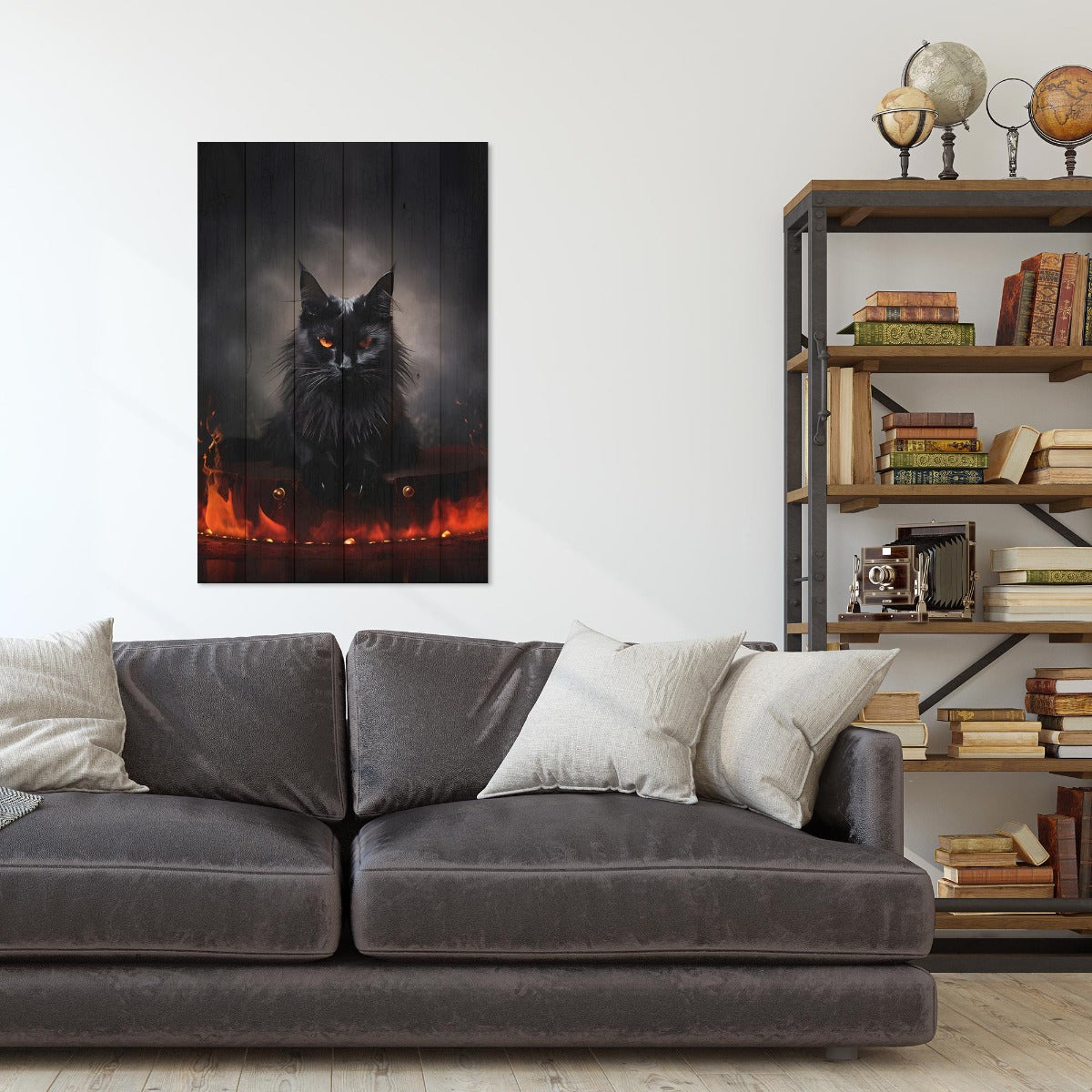 Bild Wood Black Cat Energy-30x30 cm