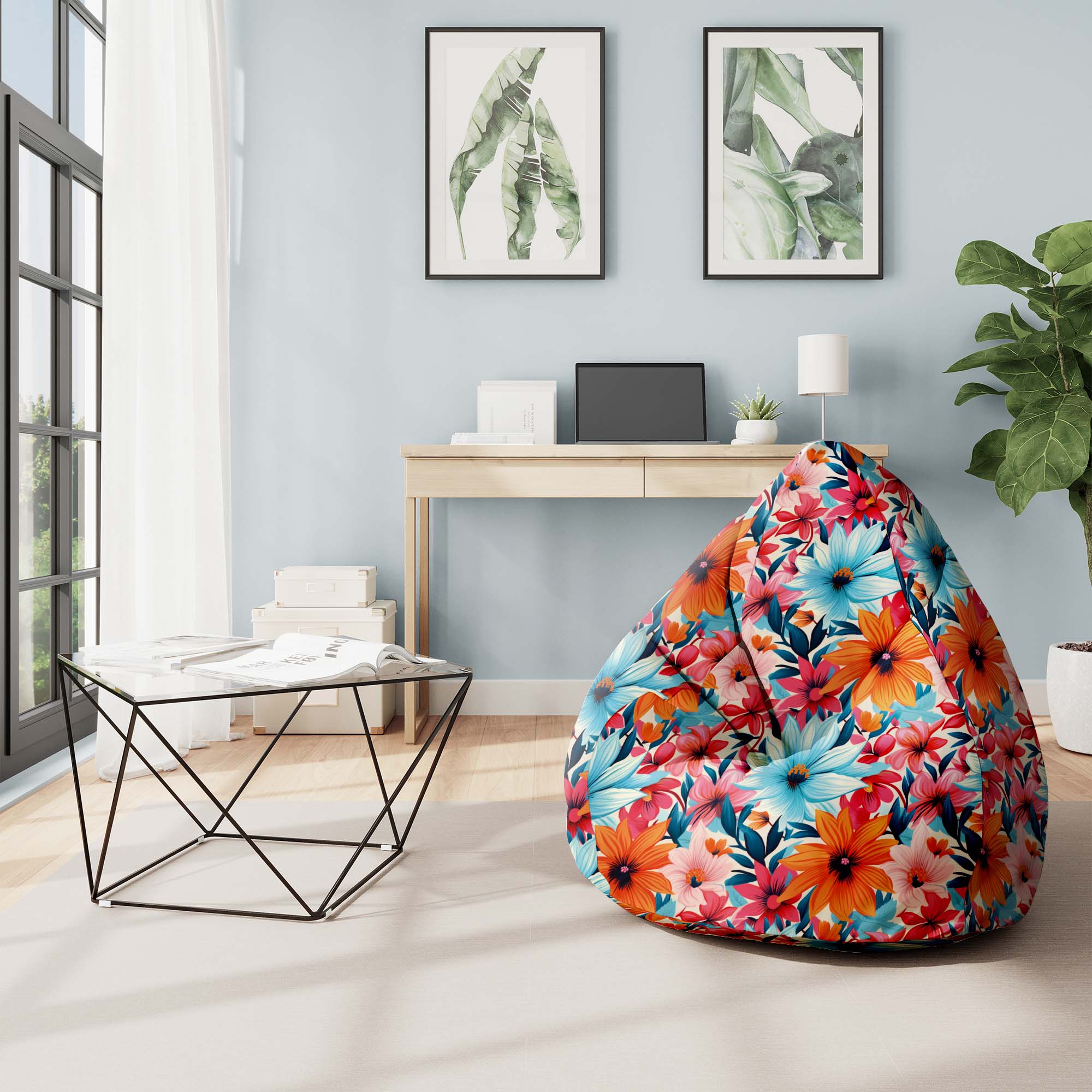 Puf Pearshape Blossoms-M-Velvet