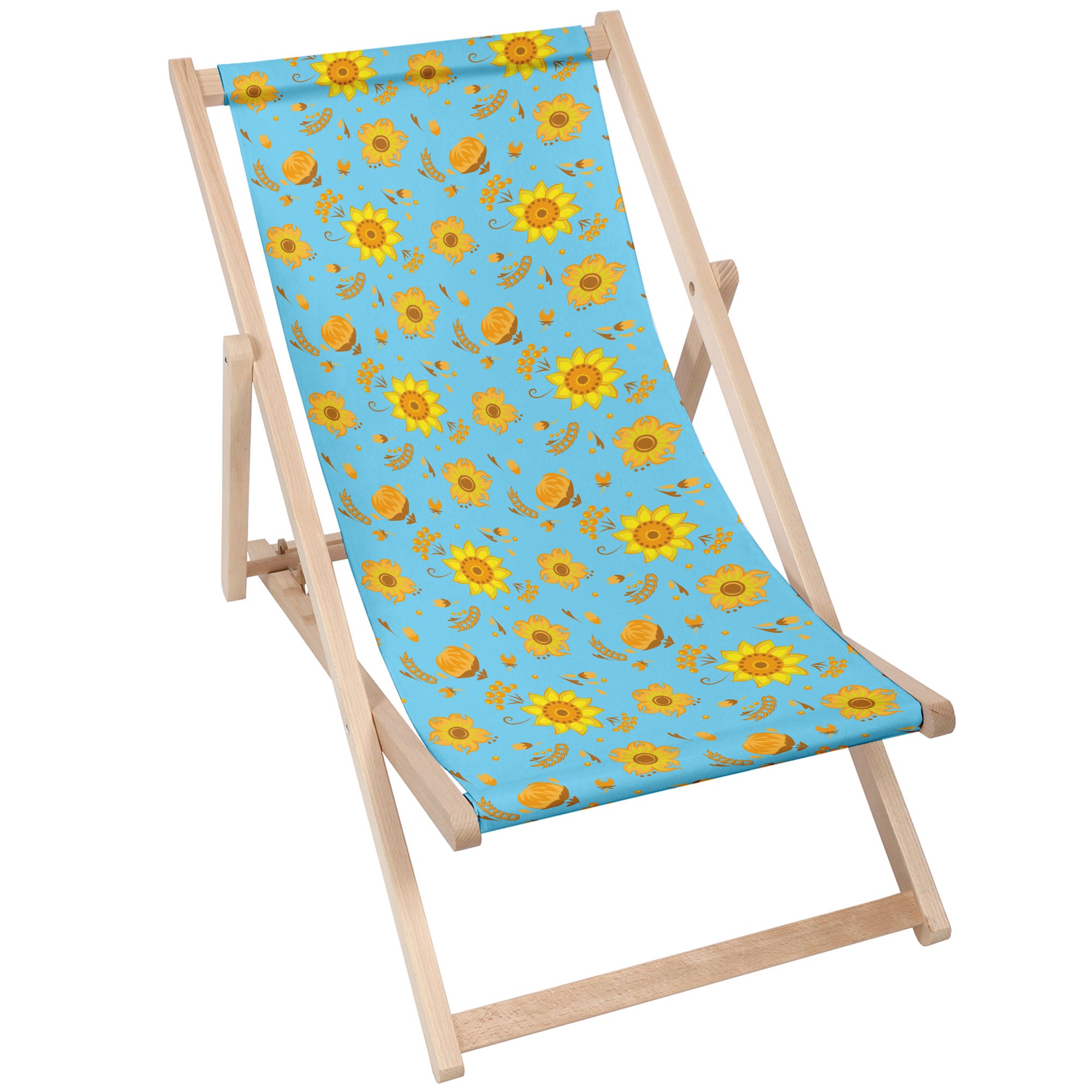 Wooden deck chair Blue Paradise-S