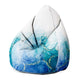 Sitzsack Birnenform Blau Marmor