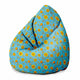 Puf Pearshape Blue Paradise-M-Oxford