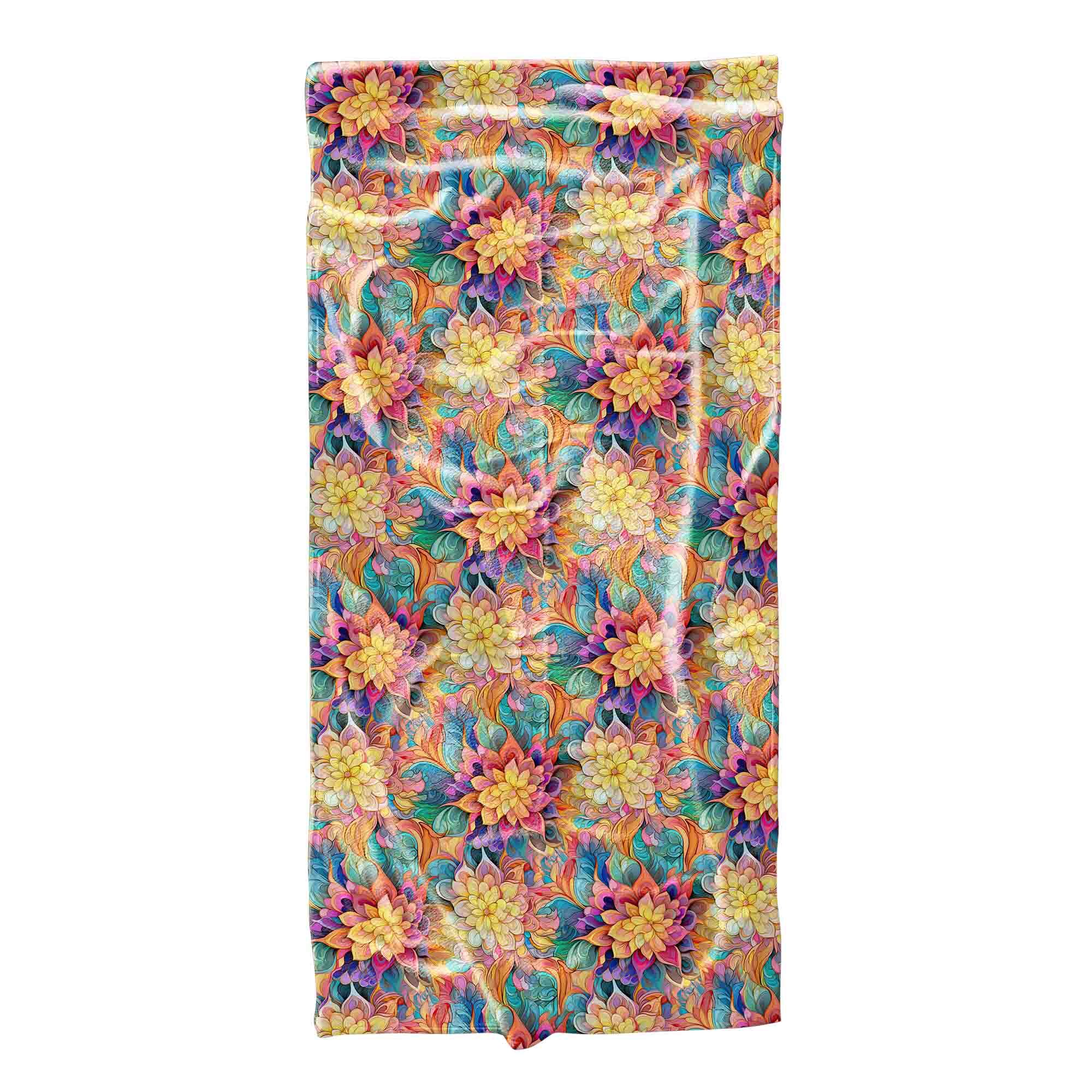 Handtuch Botanisches Blumen-Geometrisches Muster