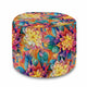 Round pouf footstool Botanical Floral Geometric Pattern-Oxford