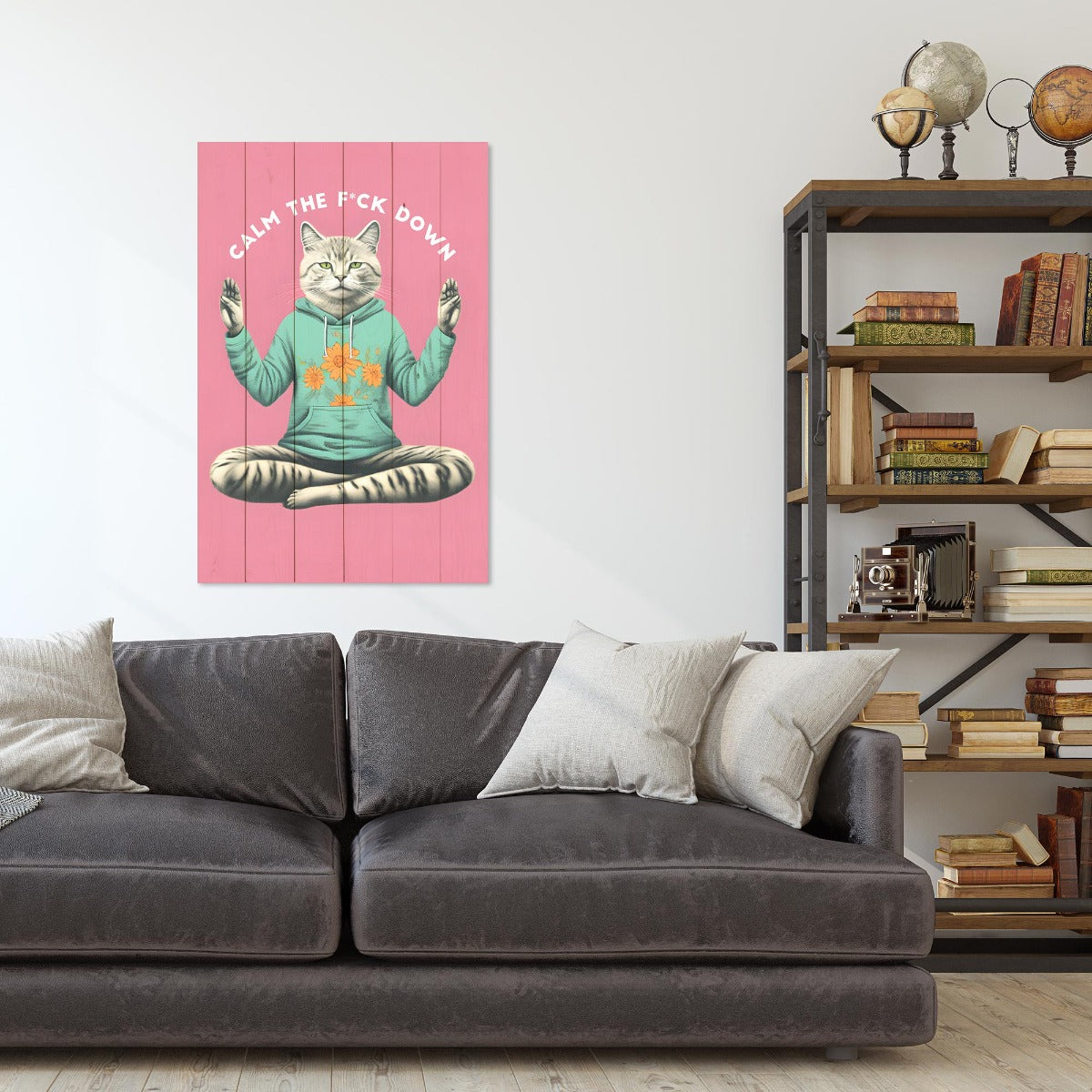 Bild Wood Calm the F Down-50x70 cm