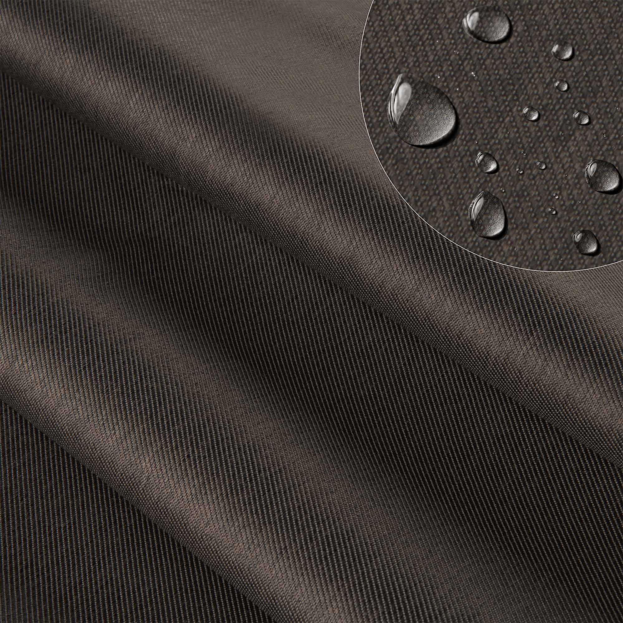 Holzliegestuhl mit hölzerner Fußstütze Jeans-Imitat Chocolate Truffle