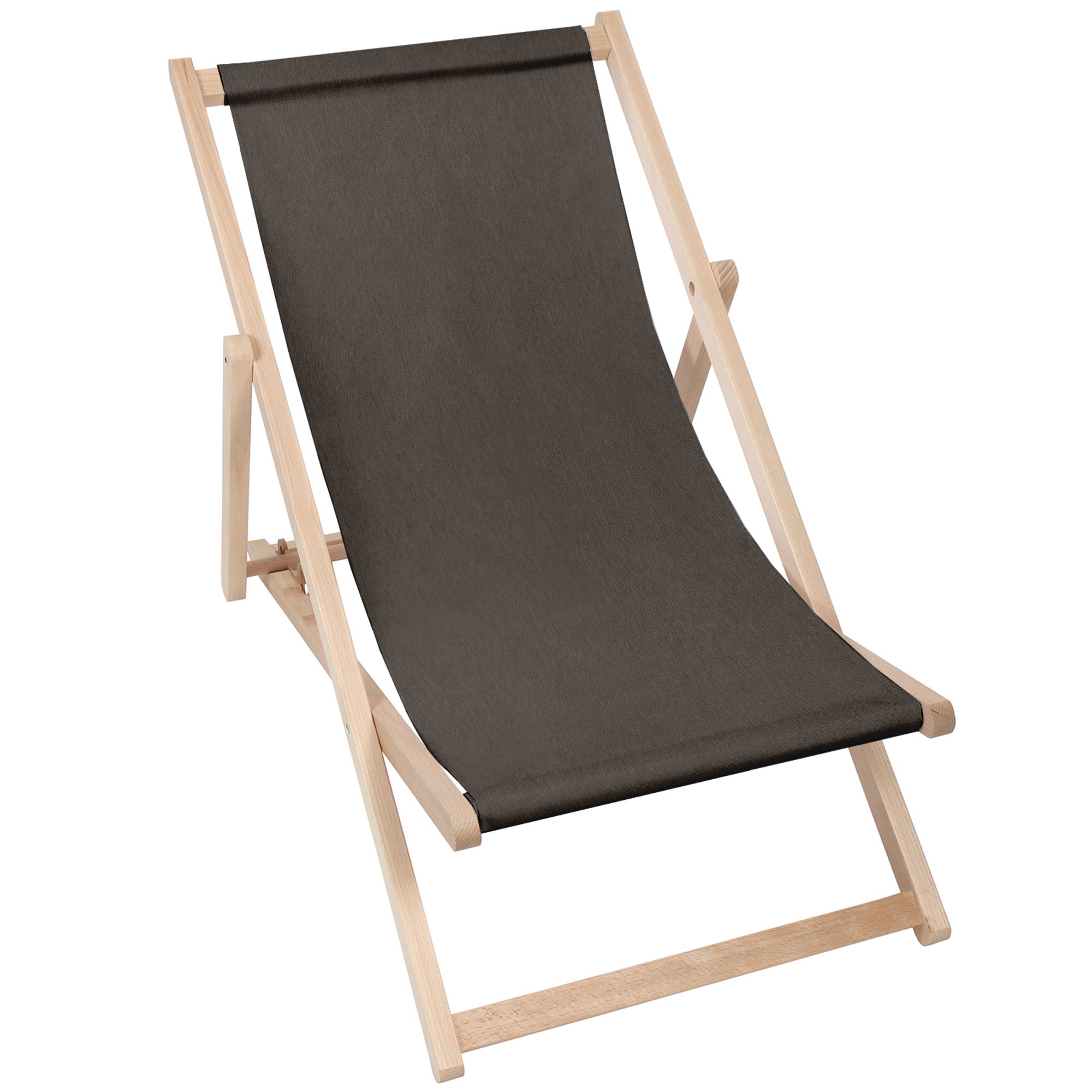 Liegestuhl aus Holz Imitation Jeans Chocolate Truffle