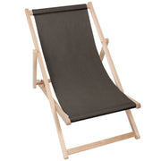 Liegestuhl aus Holz Imitation Jeans Chocolate Truffle-M