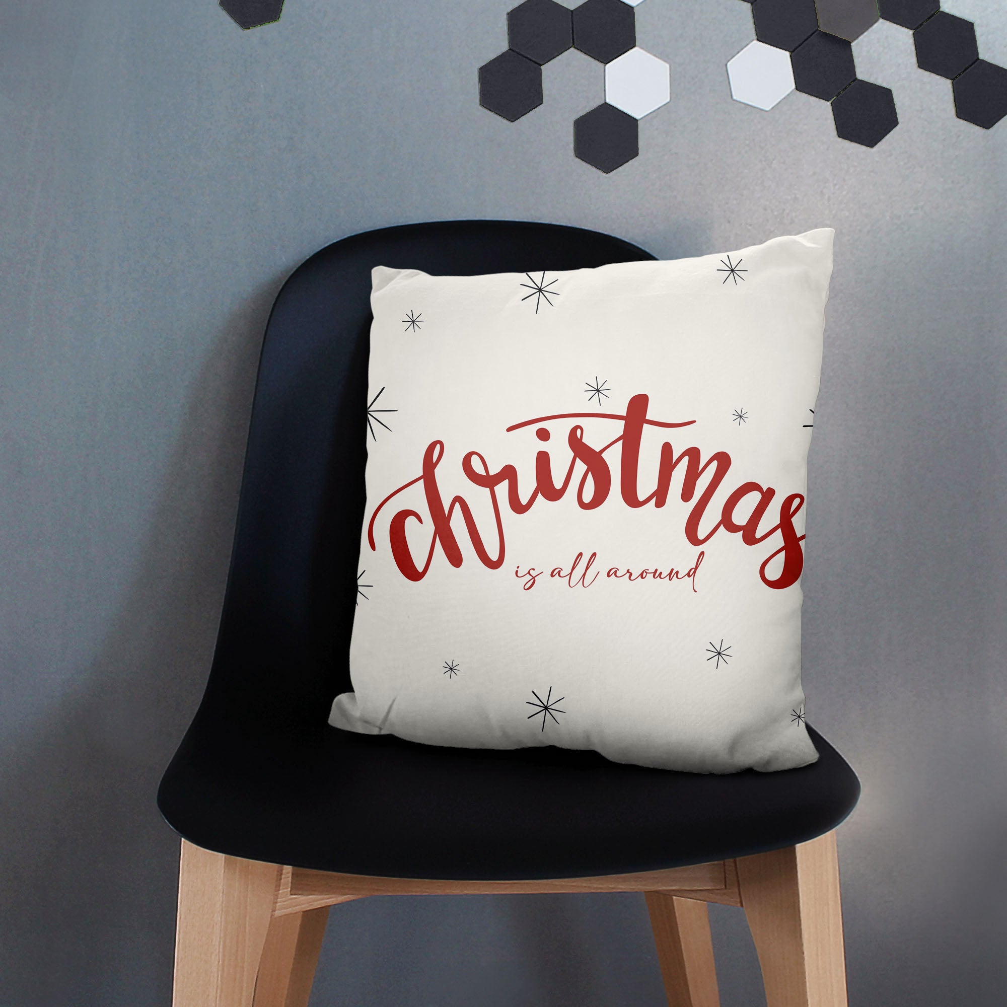 Kissen Weihnachten ist überall