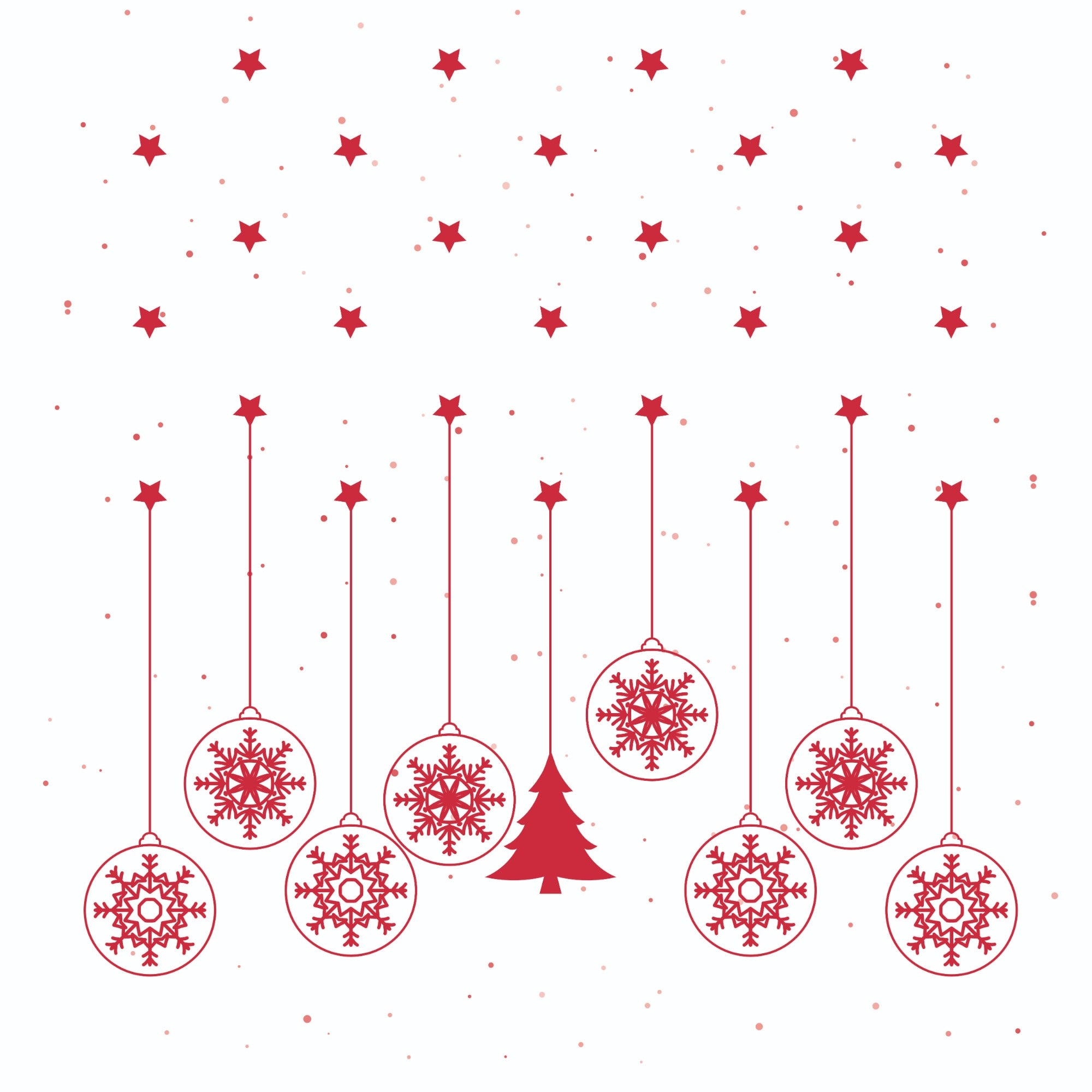 Kissen Weihnachtsrote Kugeln