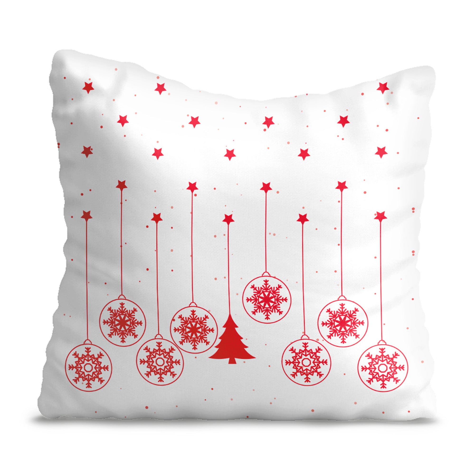 Kissen Weihnachtsrote Kugeln