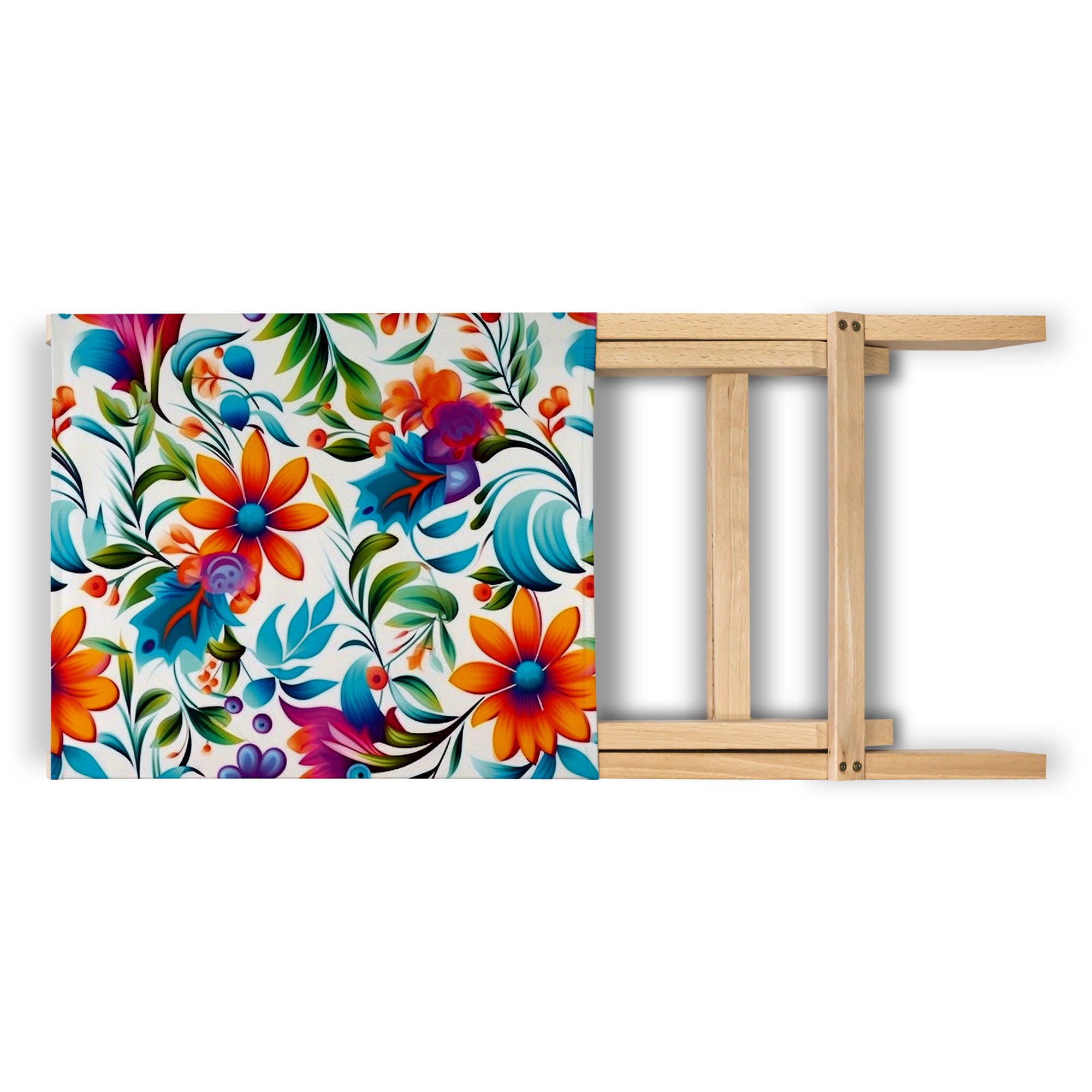 Klappbarer Strandstuhl Buntes Blumenmuster