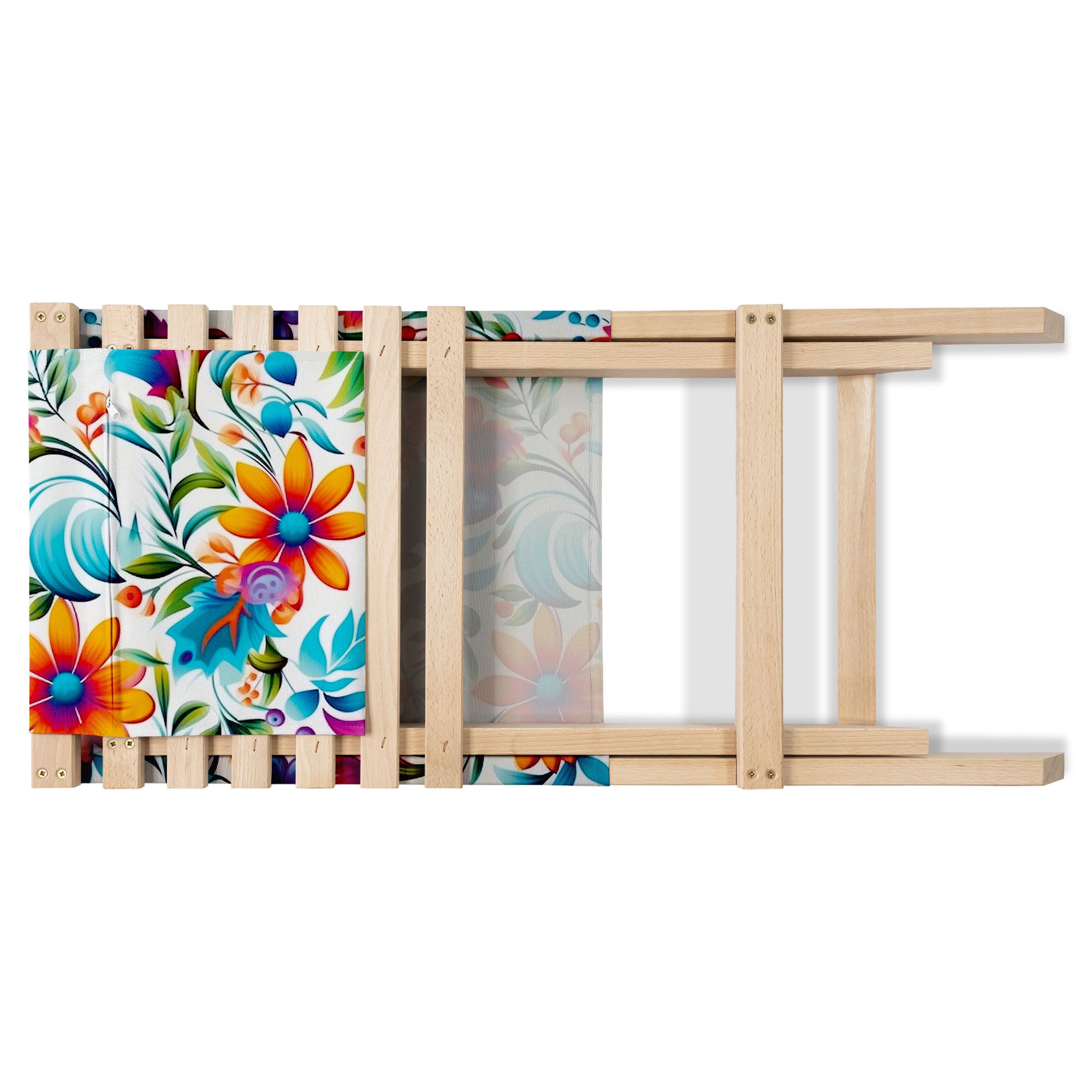 Klappbarer Strandstuhl Buntes Blumenmuster