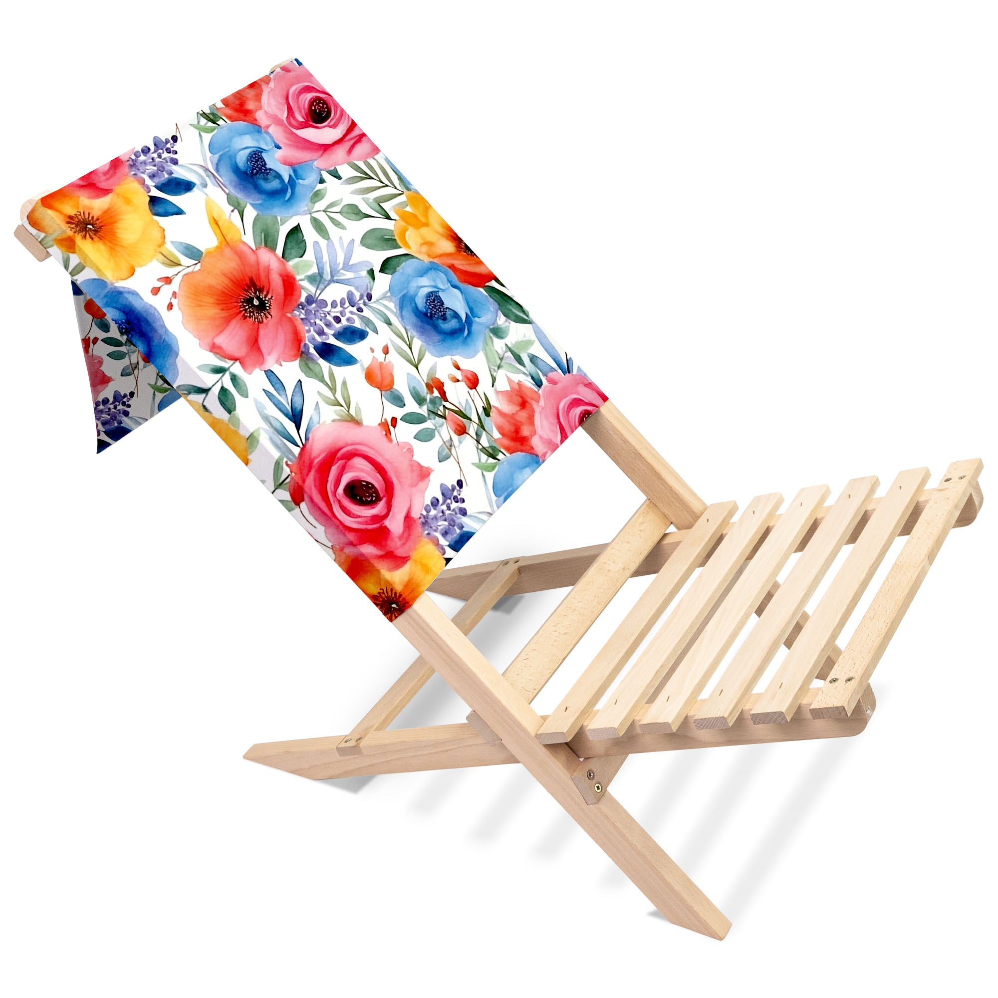 Klappbarer Strandstuhl Bunte Blumen