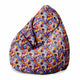Puf Birnenform Buntes Blumenmuster-M-Samt