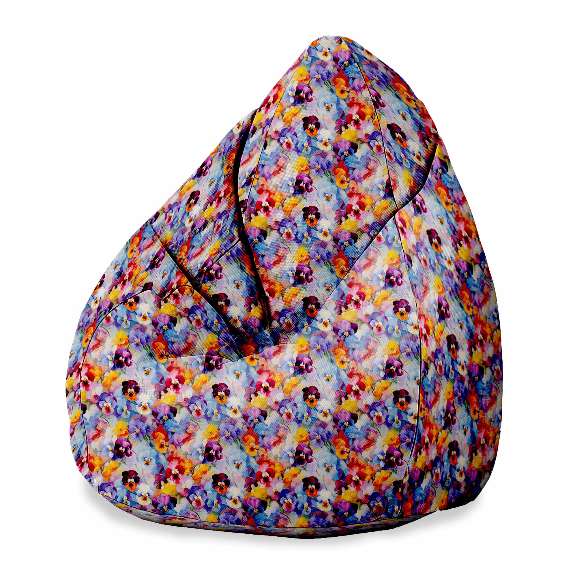 Puf Birnenform Buntes Blumenmuster-S-Oxford