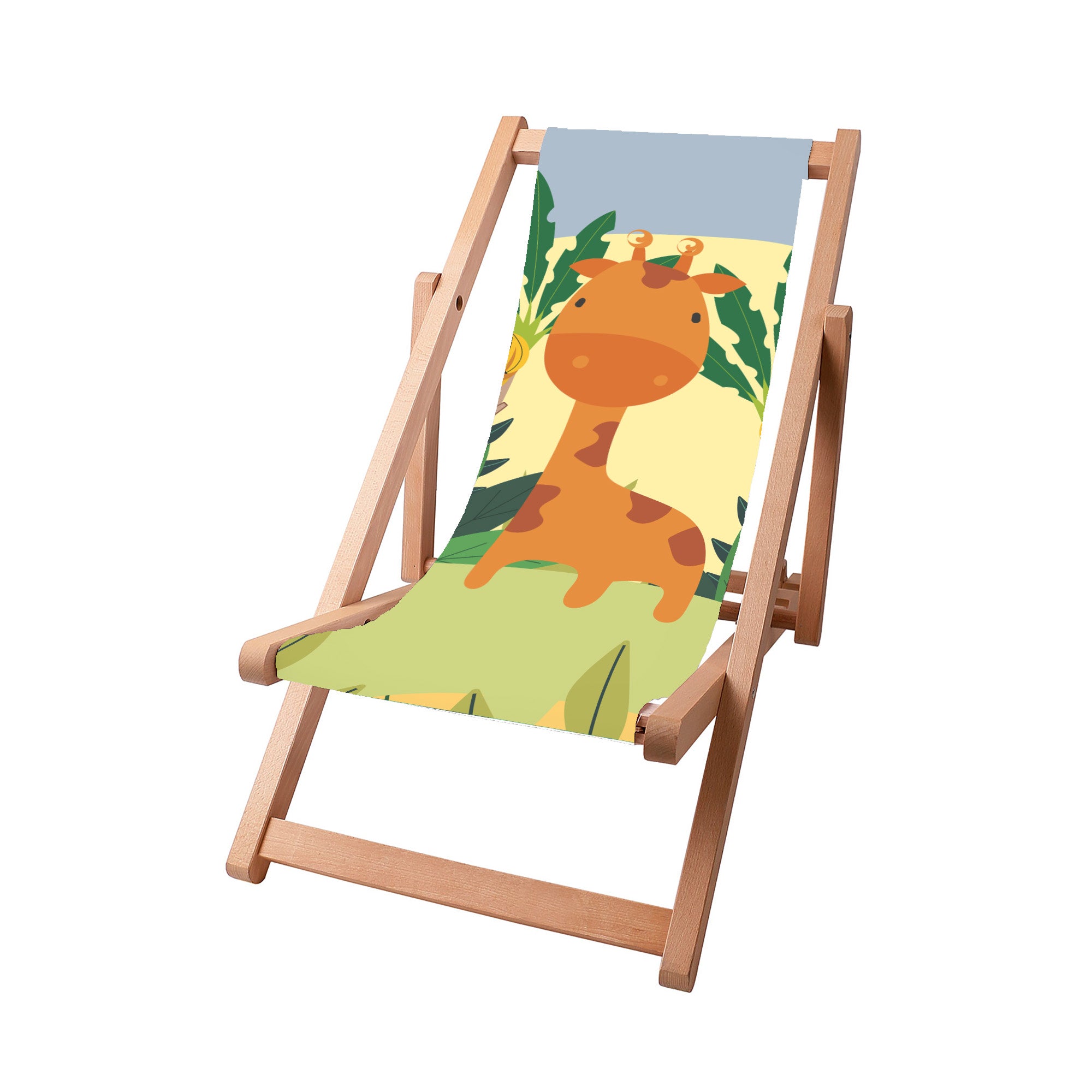 Liegestuhl aus Holz Crazy Giraffe-M