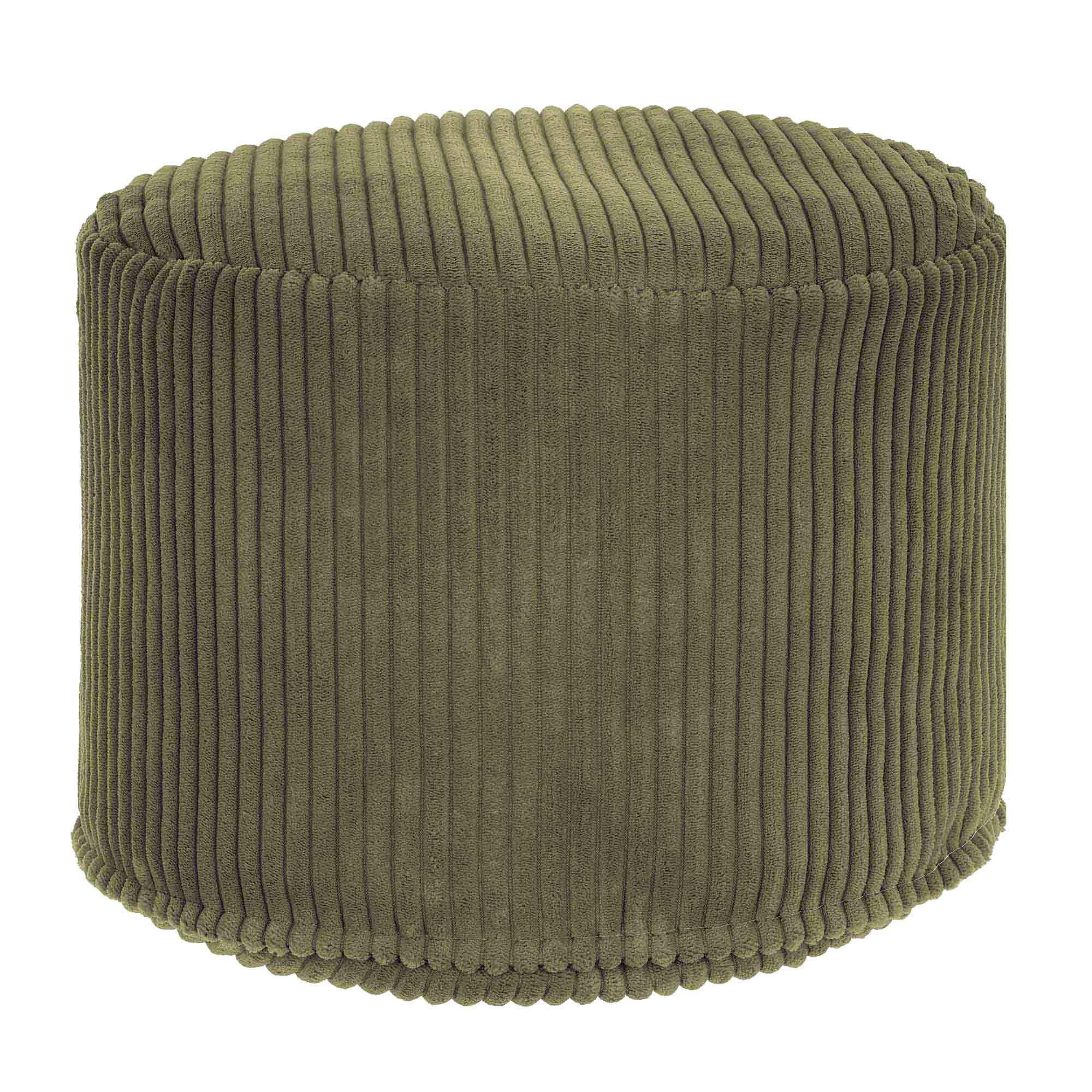 Runder Hocker Fußstütze Lincoln Dark Olive-M