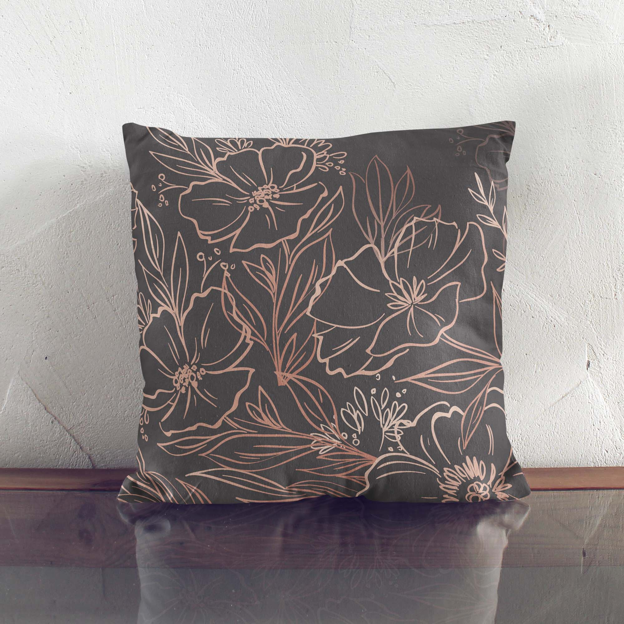 Kissen Dark Flowers Mystery-Panama