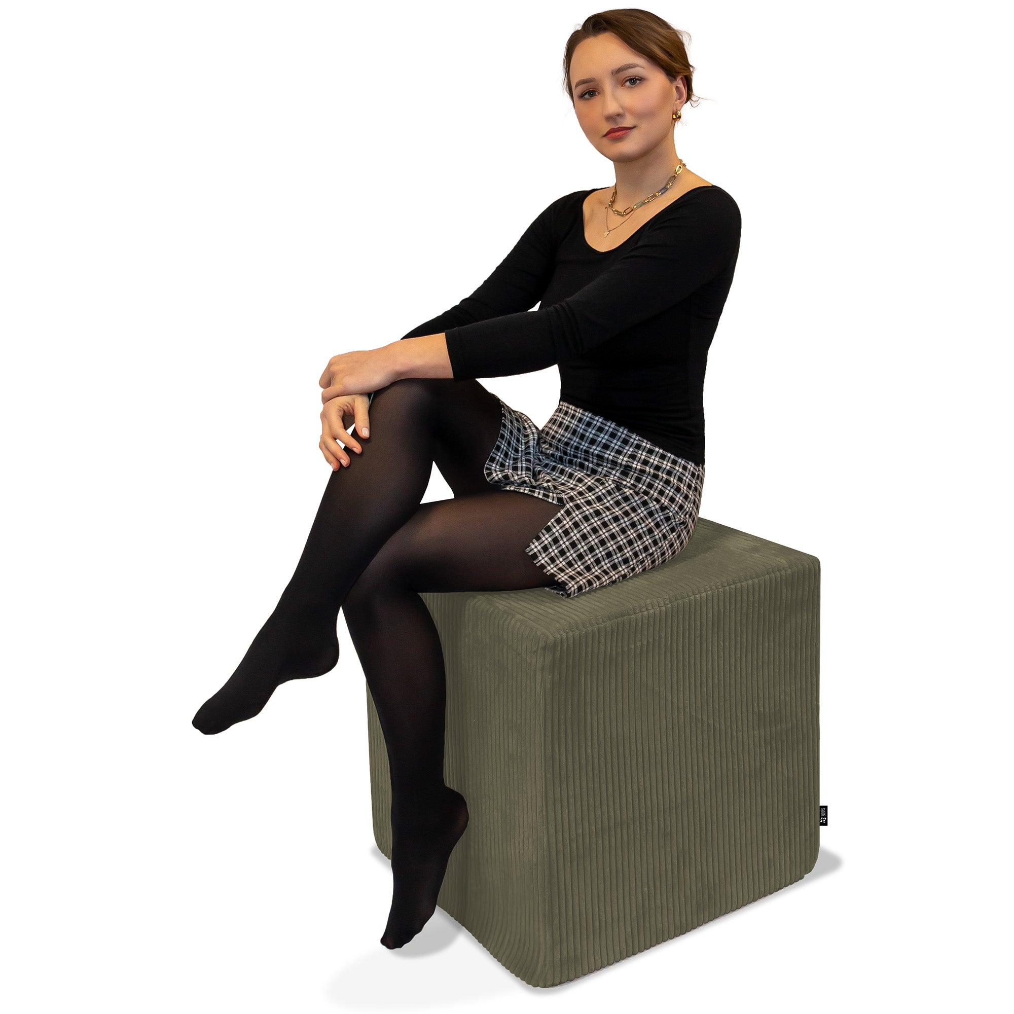 Sitzpouf Qubik Dark Olive