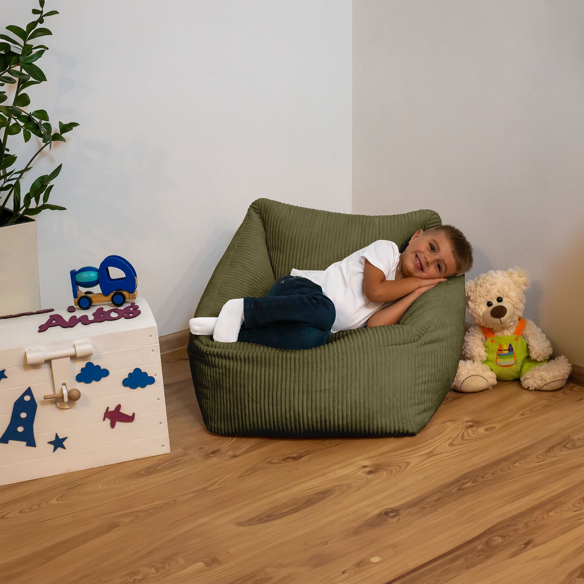 Kinderstuhl Dunkles Oliv