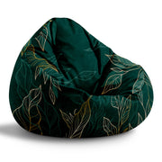 Puf Paradise Deep Green Floral-Oxford