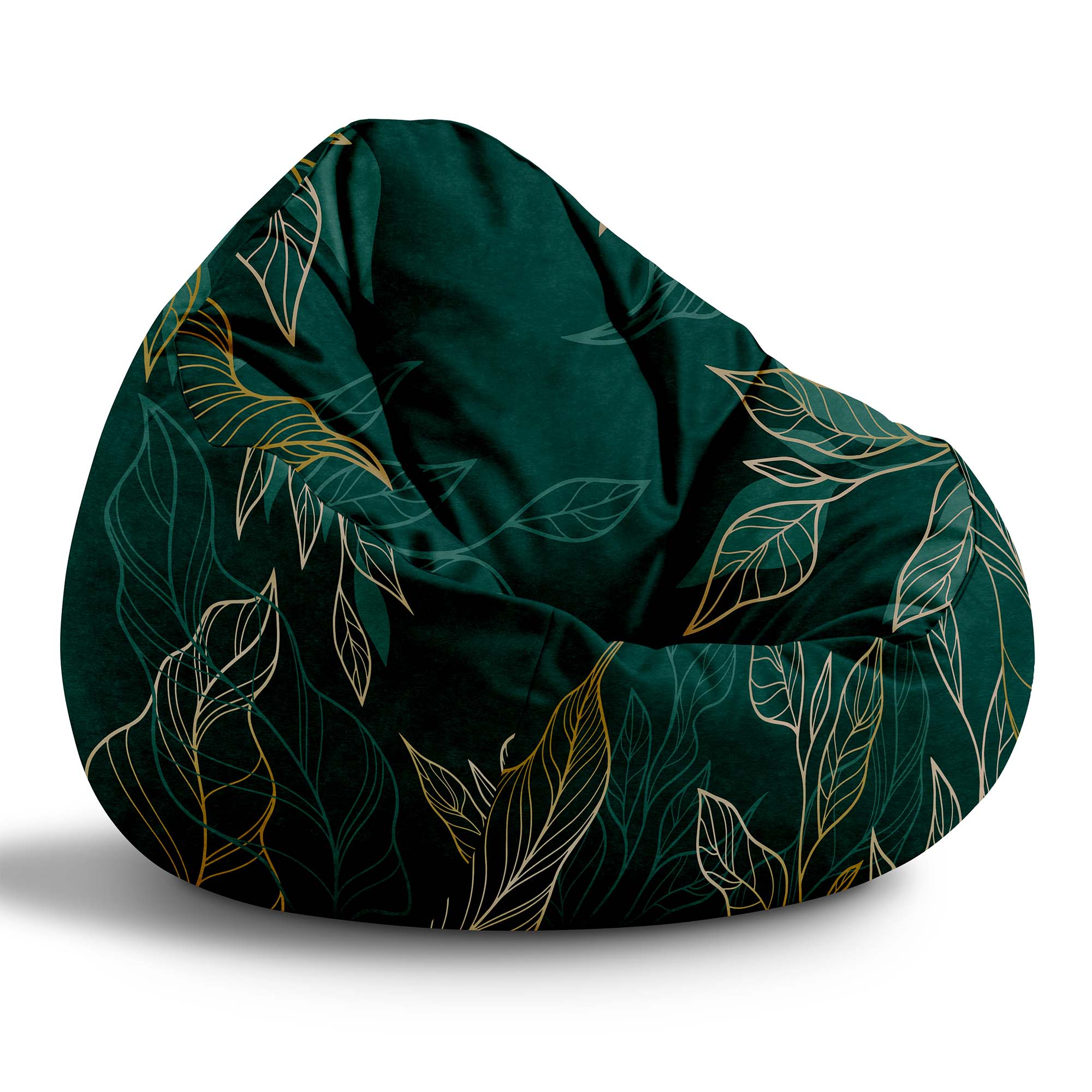 Puf Paradise Deep Green Floral-Oxford