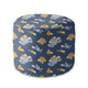 Runder Hocker Fußstütze Blue Planes-Velvet