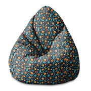 Puf Pearshape Scattered Flowers-S-Oxford