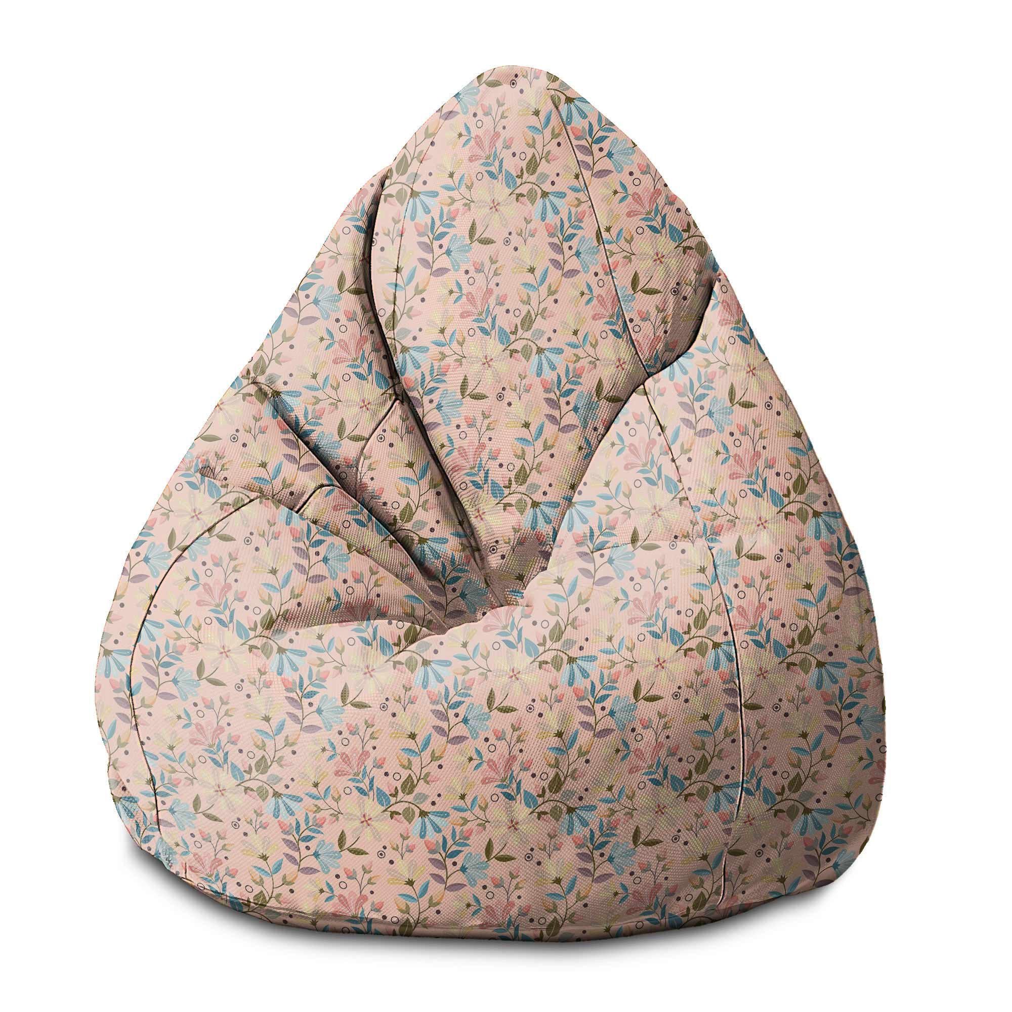 Puf Pearshape Morning Flowers-S-Velvet