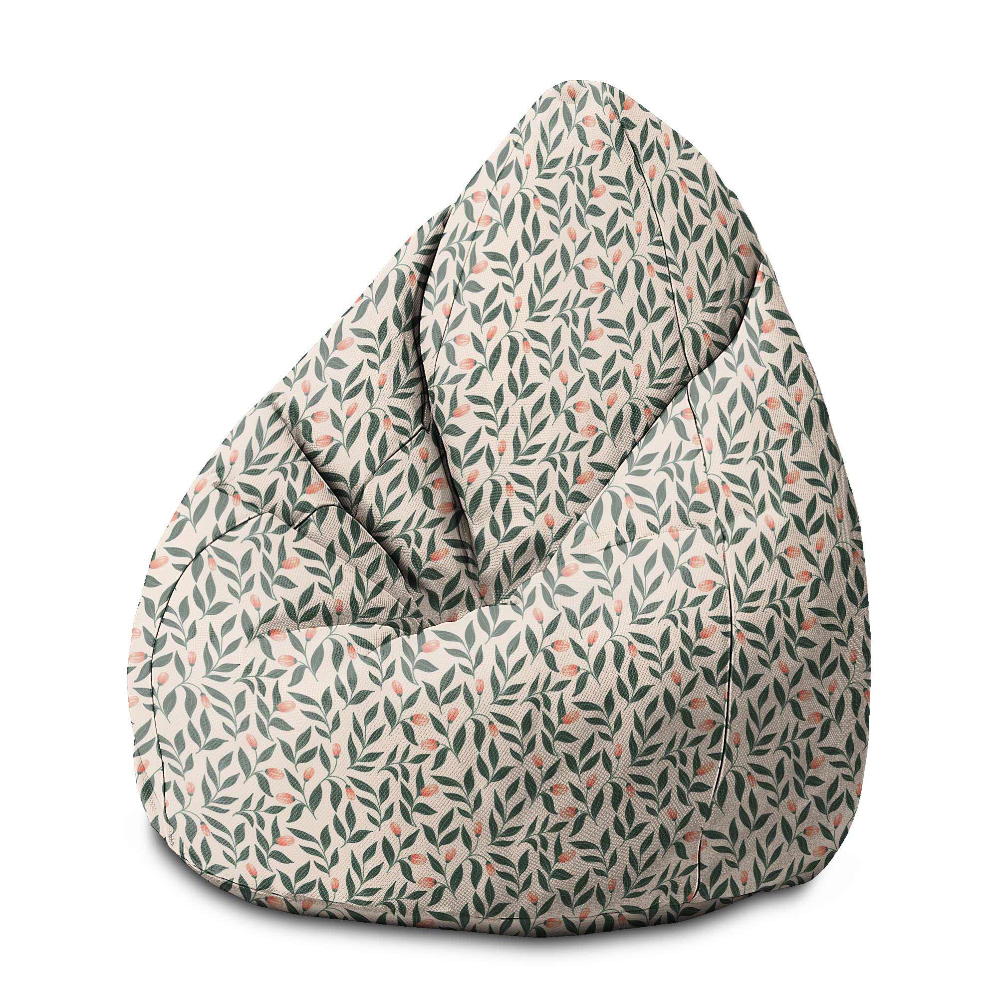 Puf Birnenform Pink Beeren Muster-S-Oxford