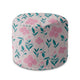 Runder Pouf Fußhocker Delicate Pink Flowers-Oxford