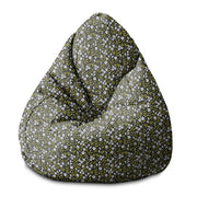 Puf Pearshape White Flower Meadow-S-Velvet