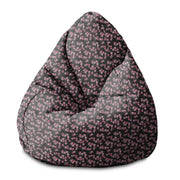 Puf Pearshape Pink Flowers Pattern-M-Oxford