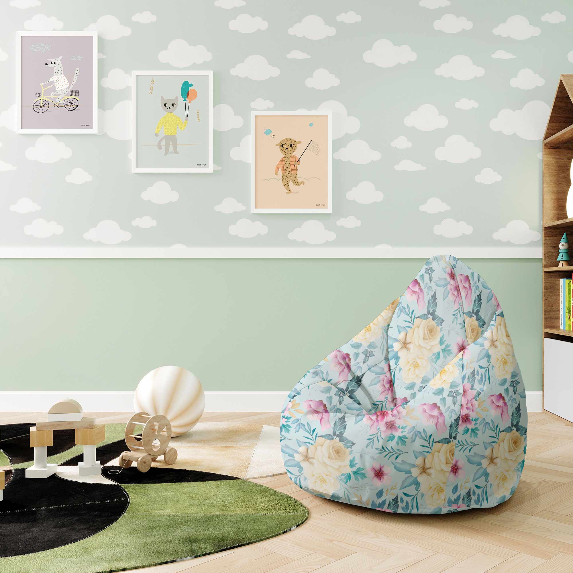 Puf Pearshape Vůně růže-S-Velvet
